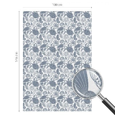 Coloured glass film for windows Ocean life