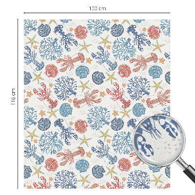 Privacy window film stained glass effect Crayfish corals