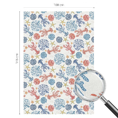 Privacy window film stained glass effect Crayfish corals