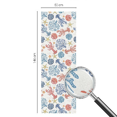 Privacy window film stained glass effect Crayfish corals