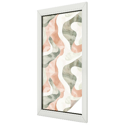 Decorative window film stained glass design Colorful waves