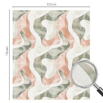 Decorative window film stained glass design Colorful waves