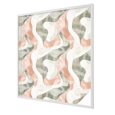 Decorative window film stained glass design Colorful waves