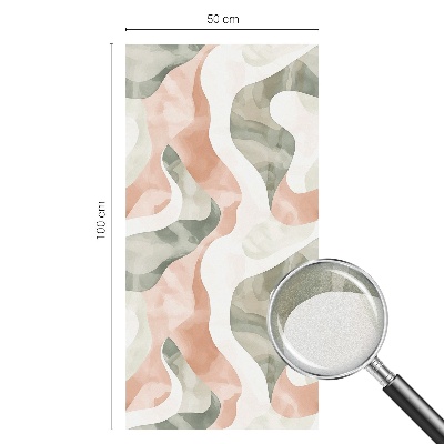 Decorative window film stained glass design Colorful waves