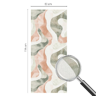 Decorative window film stained glass design Colorful waves