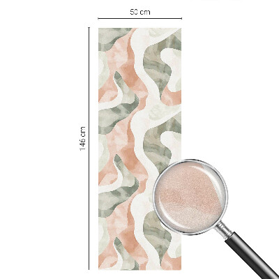 Decorative window film stained glass design Colorful waves