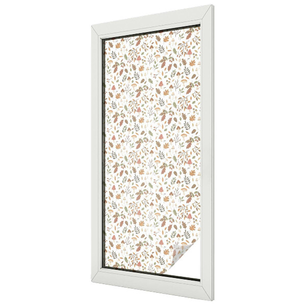 Frosted window film with stained glass pattern Autumn patterns