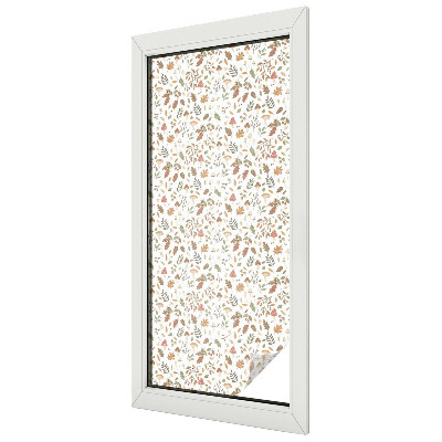 Frosted window film with stained glass pattern Autumn patterns