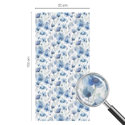 Patterned window film stained glass Watercolor flowers