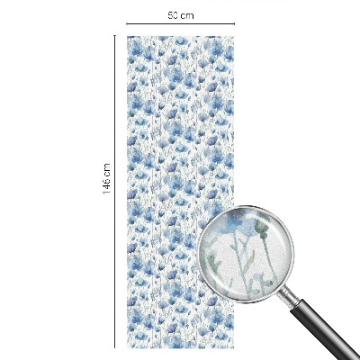 Patterned window film stained glass Watercolor flowers