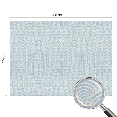 Decorative window film stained glass design Japanese waves