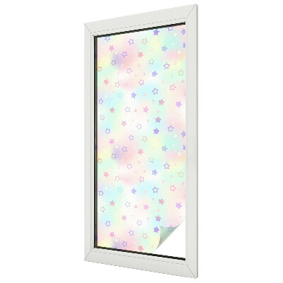 Privacy window film stained glass effect Rainbow patterns