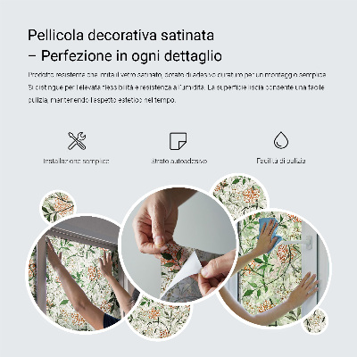 Privacy window film stained glass effect Rainbow patterns