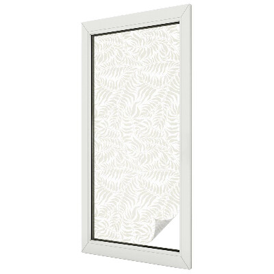 Frosted window film with stained glass pattern Leafy elegance