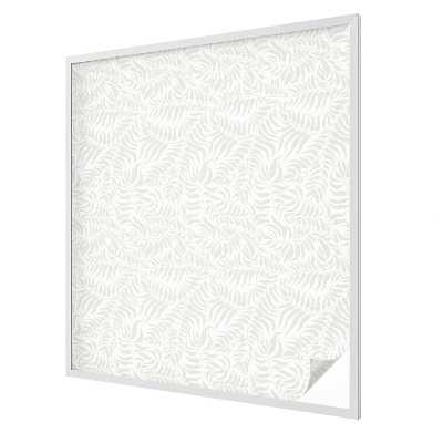 Frosted window film with stained glass pattern Leafy elegance