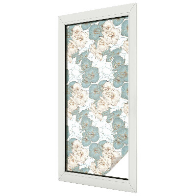Privacy window film stained glass effect Delicate flowers