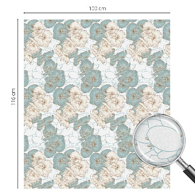 Privacy window film stained glass effect Delicate flowers