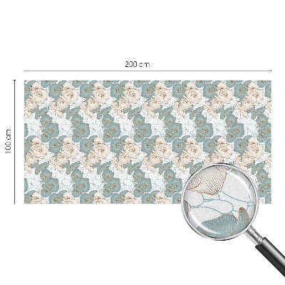 Privacy window film stained glass effect Delicate flowers