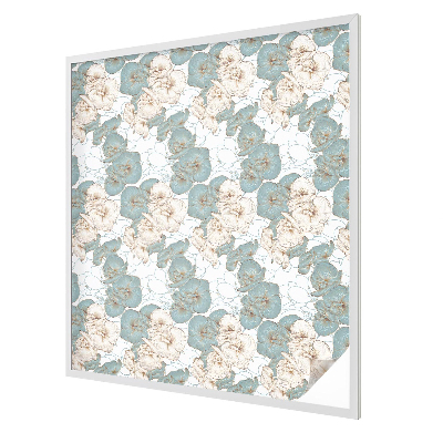 Privacy window film stained glass effect Delicate flowers