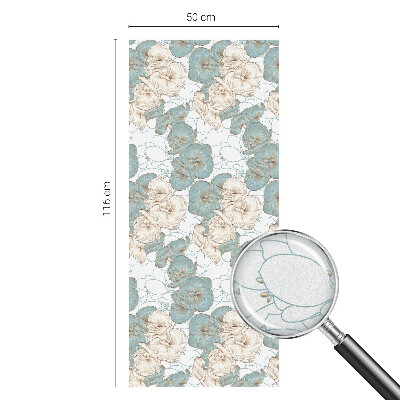 Privacy window film stained glass effect Delicate flowers