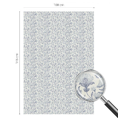 Coloured glass film for windows Floral pattern