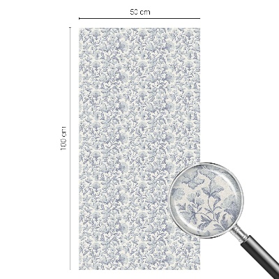 Coloured glass film for windows Floral pattern