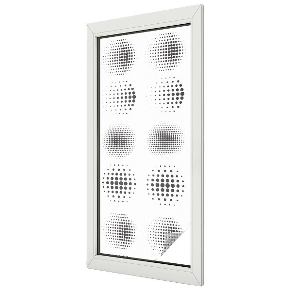 Privacy window film stained glass effect Dotted circles