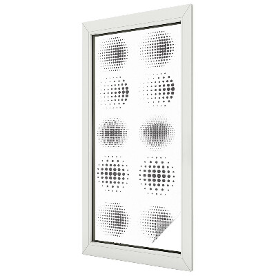 Privacy window film stained glass effect Dotted circles