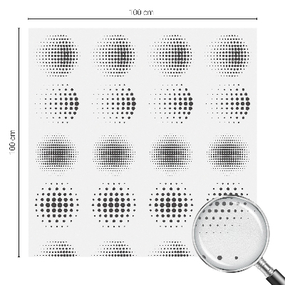 Privacy window film stained glass effect Dotted circles