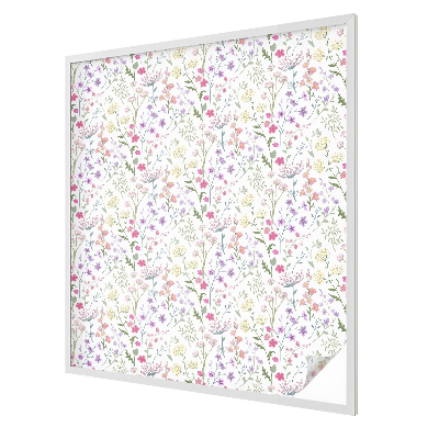 Frosted window film with stained glass pattern Flowery meadow