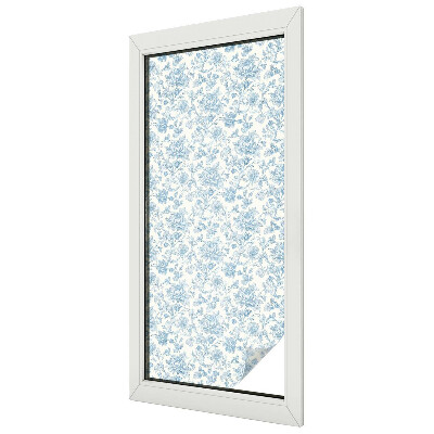 Coloured glass film for windows Floral pattern