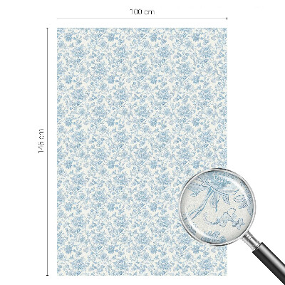 Coloured glass film for windows Floral pattern