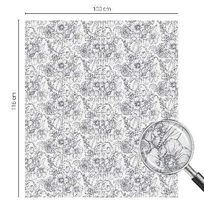 Patterned window film stained glass Floristic elegance