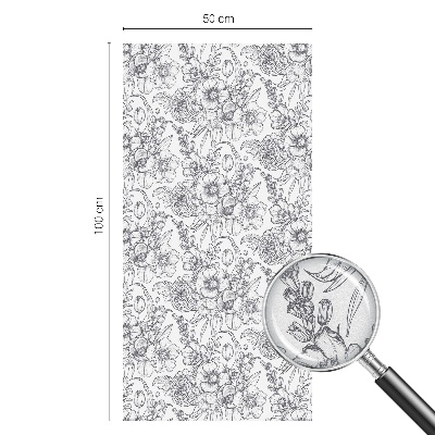 Patterned window film stained glass Floristic elegance