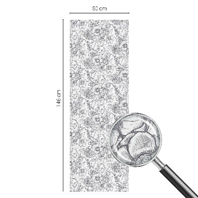 Patterned window film stained glass Floristic elegance