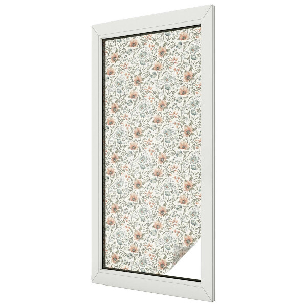 Decorative window film stained glass design Floral pattern