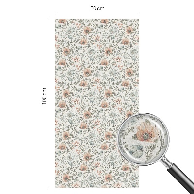 Decorative window film stained glass design Floral pattern