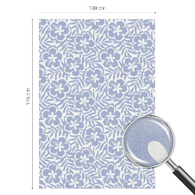 Frosted window film with stained glass pattern Hibiscus flowers