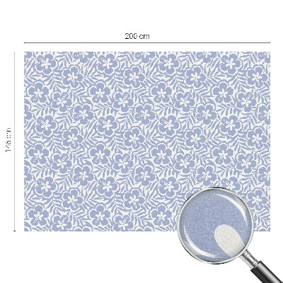 Frosted window film with stained glass pattern Hibiscus flowers