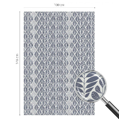 Coloured glass film for windows Patterned leaves