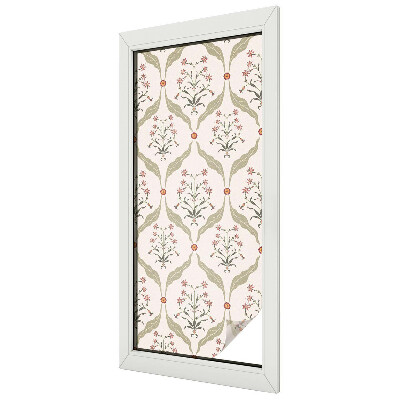 Decorative window film stained glass design Floral pattern