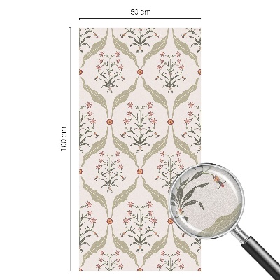 Decorative window film stained glass design Floral pattern