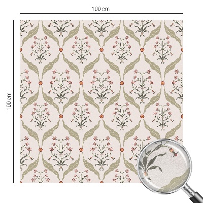 Decorative window film stained glass design Floral pattern