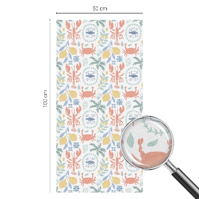 Patterned window film stained glass Nautical motifs