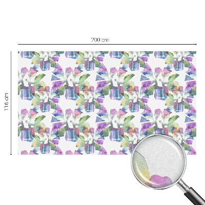 Frosted window film with stained glass pattern Colorful abstraction