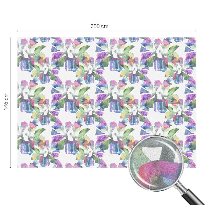 Frosted window film with stained glass pattern Colorful abstraction