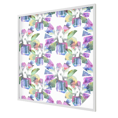 Frosted window film with stained glass pattern Colorful abstraction