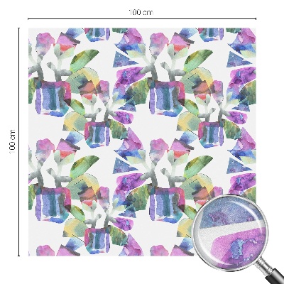 Frosted window film with stained glass pattern Colorful abstraction