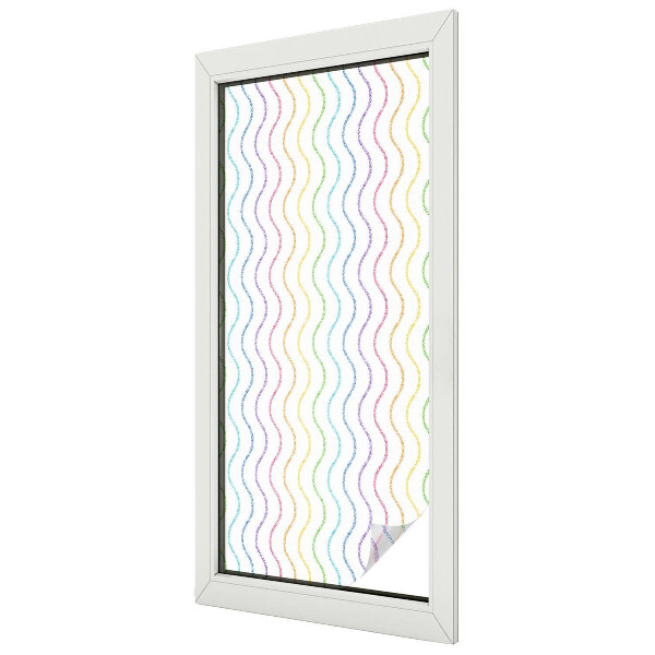 Decorative window film stained glass design Rainbow lines