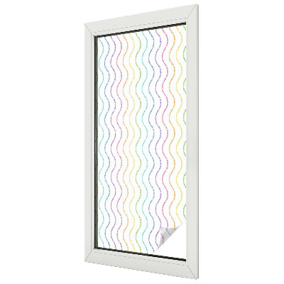 Decorative window film stained glass design Rainbow lines
